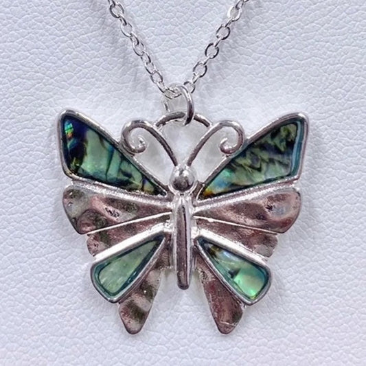 Abalone Shell Butterfly Necklace