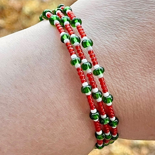 Beaded Christmas Bangles