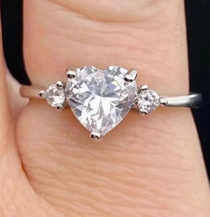 CZ Heart Ring