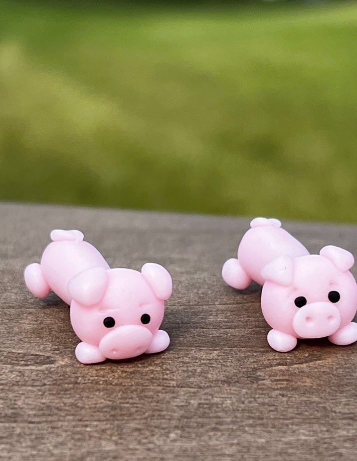 Clay Piggie Earrings