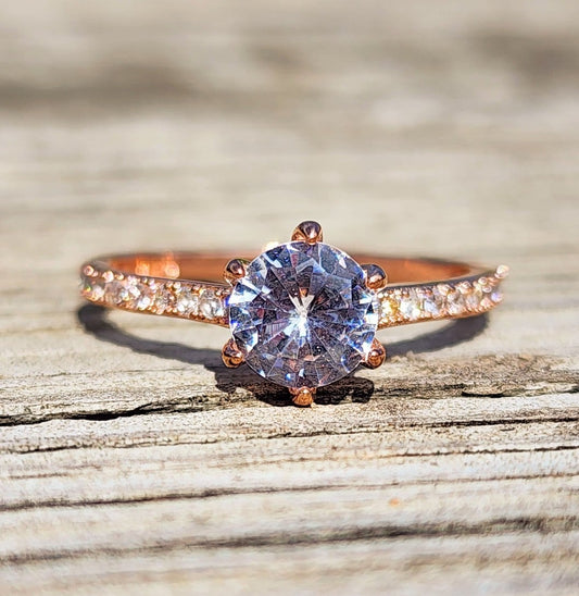 Solitaire Engagement Ring in Rose Gold