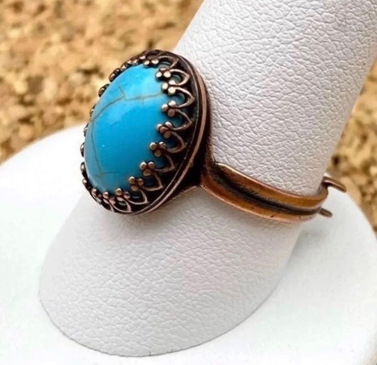 Adjustable Turquoise Ring