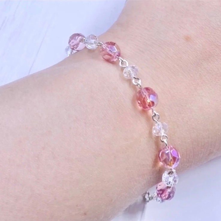 Baby Pink Crystal Bracelet