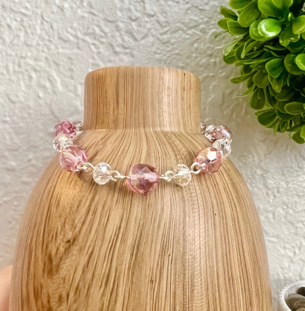 Baby Pink Crystal Bracelet