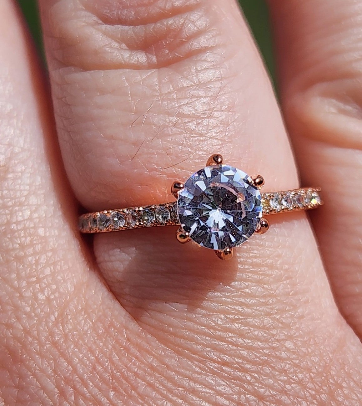 Solitaire Engagement Ring in Rose Gold