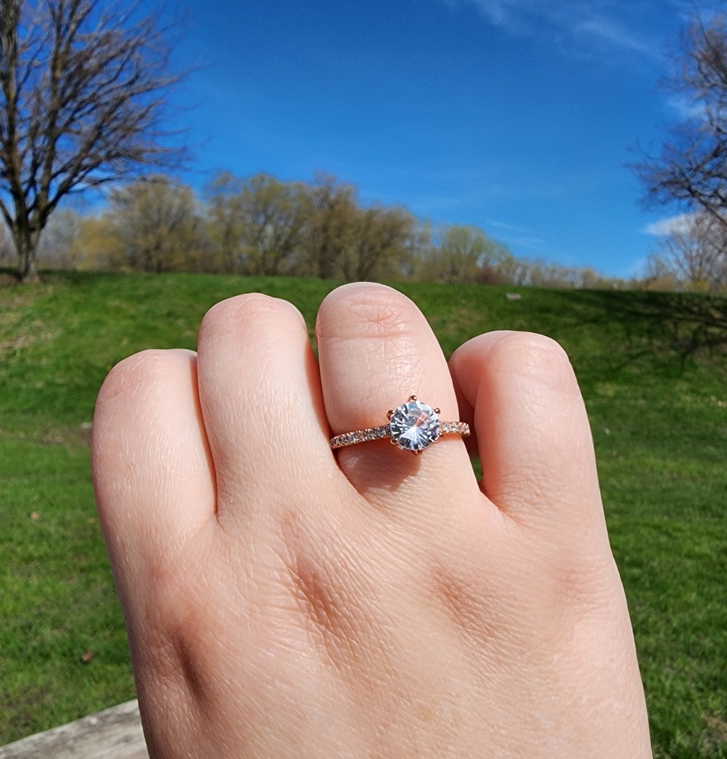 Solitaire Engagement Ring in Rose Gold