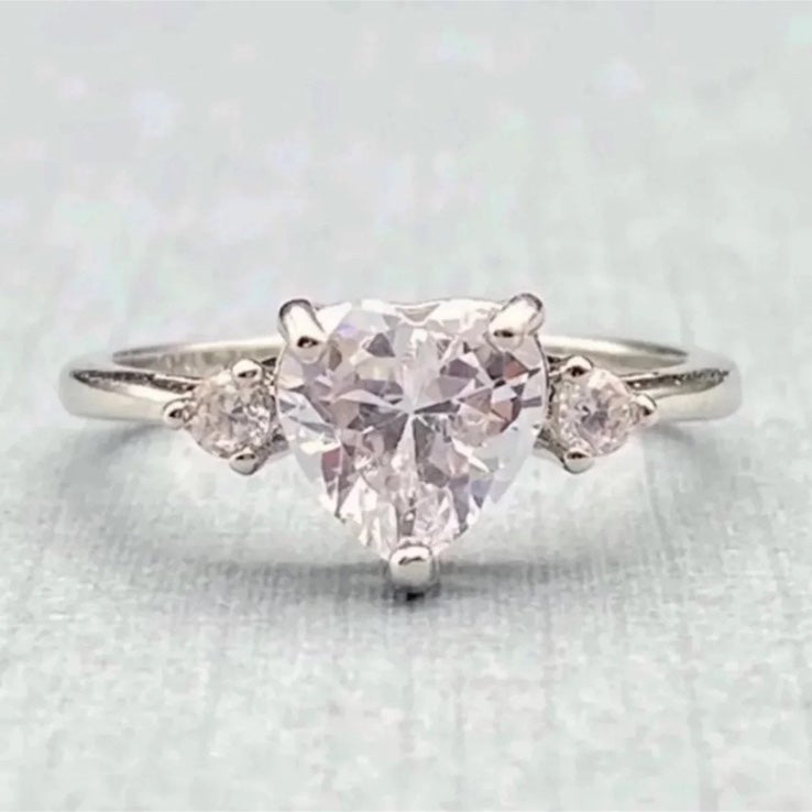 CZ Heart Ring