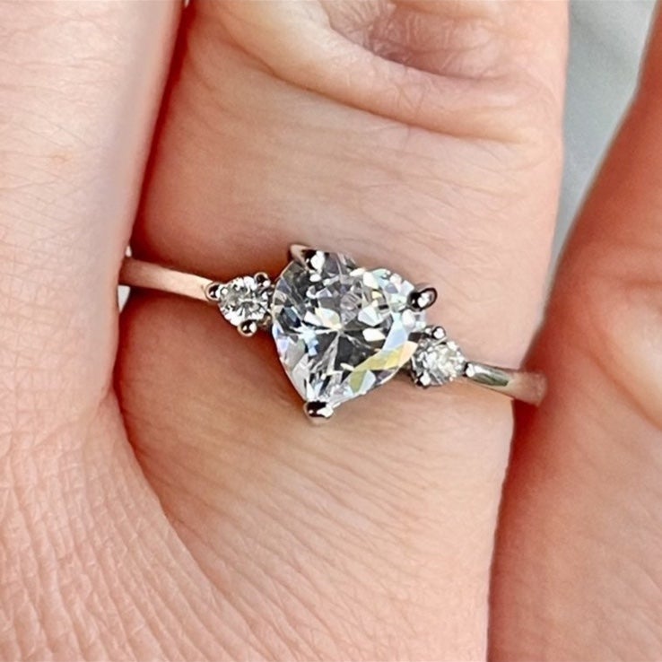 CZ Heart Ring