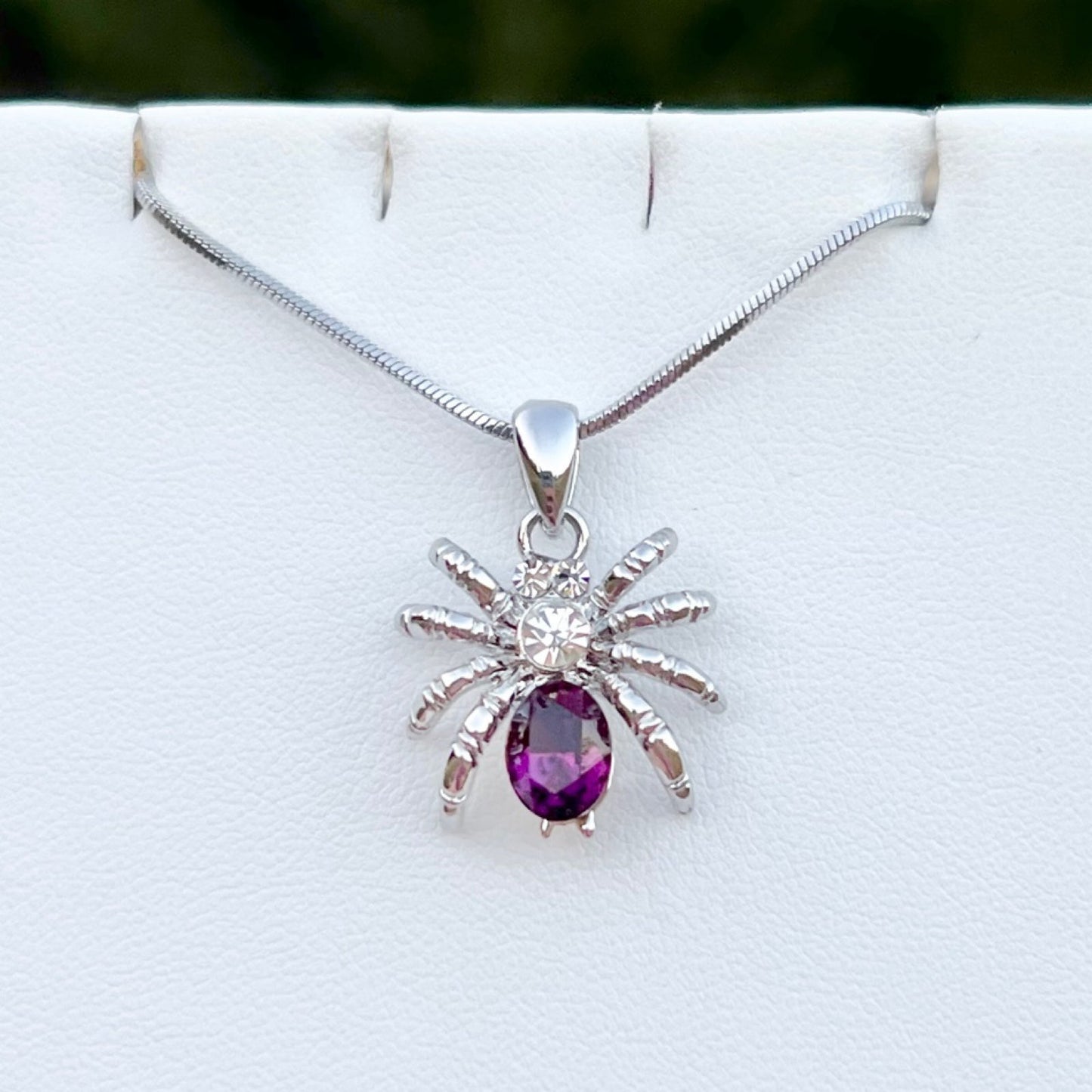 Amethyst Spider Necklace