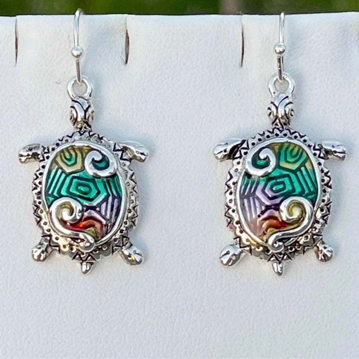 Colorful Sea Turtle Earrings