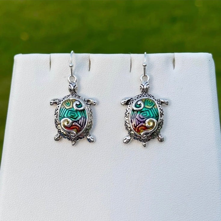 Colorful Sea Turtle Earrings