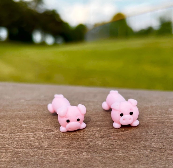 Clay Piggie Earrings