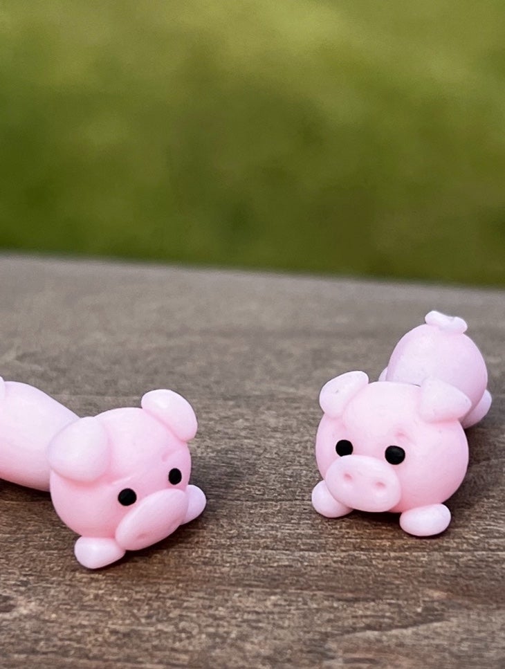 Clay Piggie Earrings