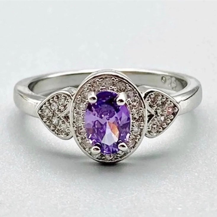 Amethyst Heart Ring