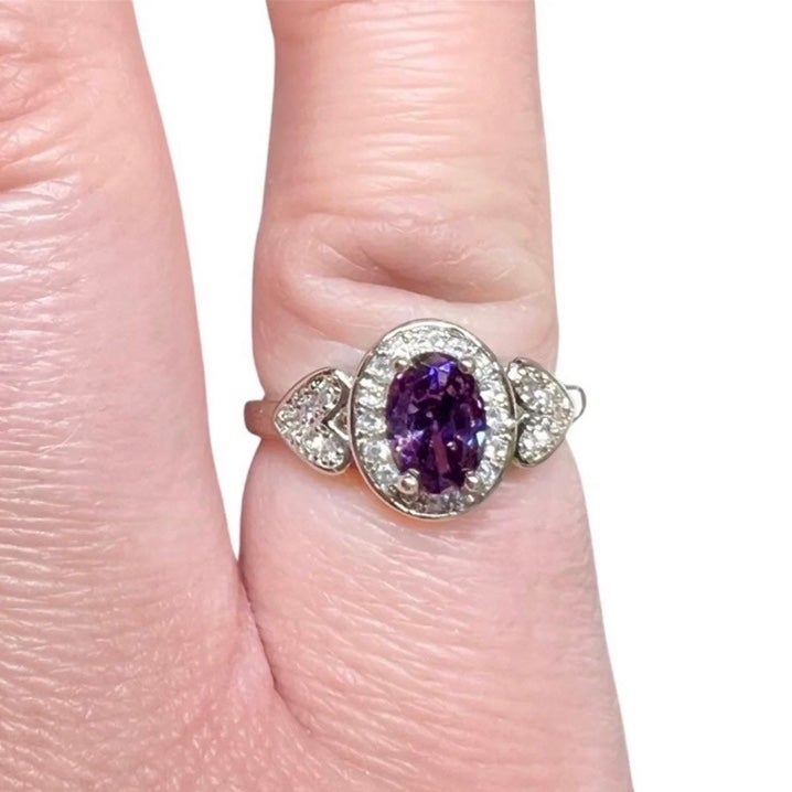 Amethyst Heart Ring