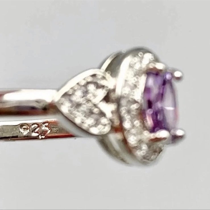 Amethyst Heart Ring