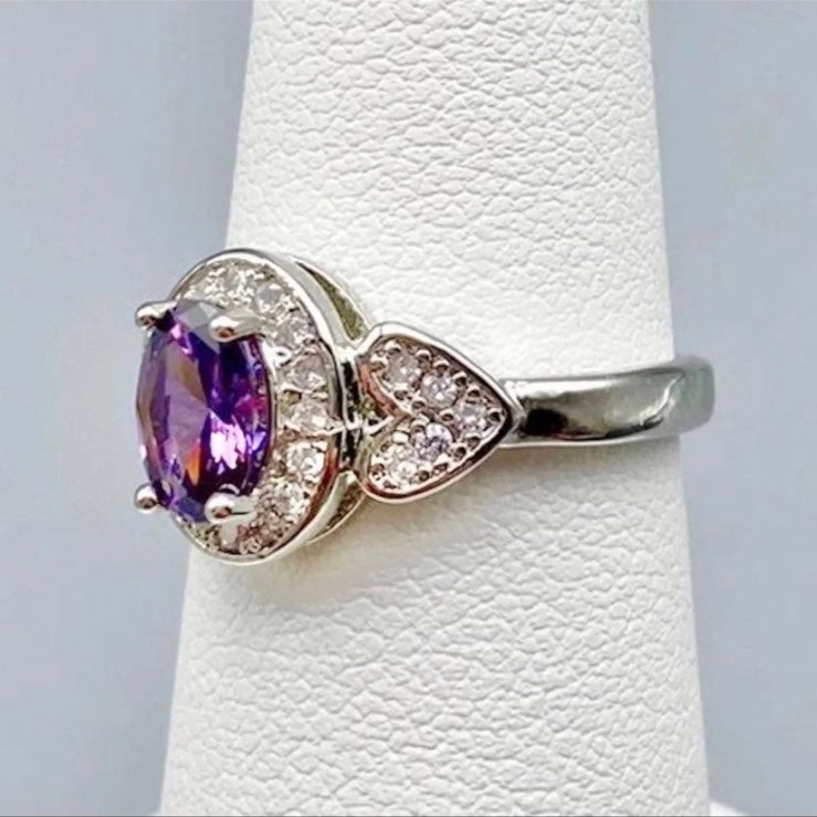 Amethyst Heart Ring